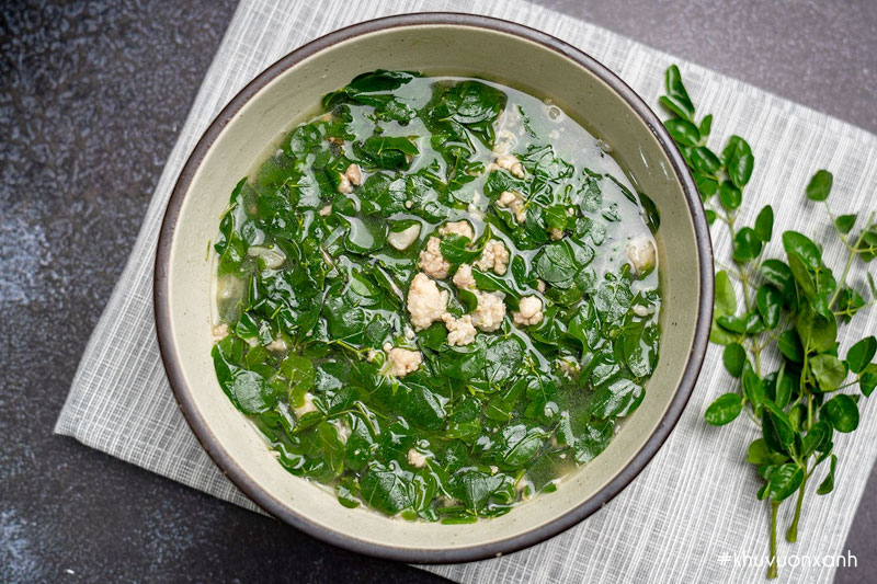 Canh Chùm ngây nấu thịt bằm - Món ngon bổ dưỡng