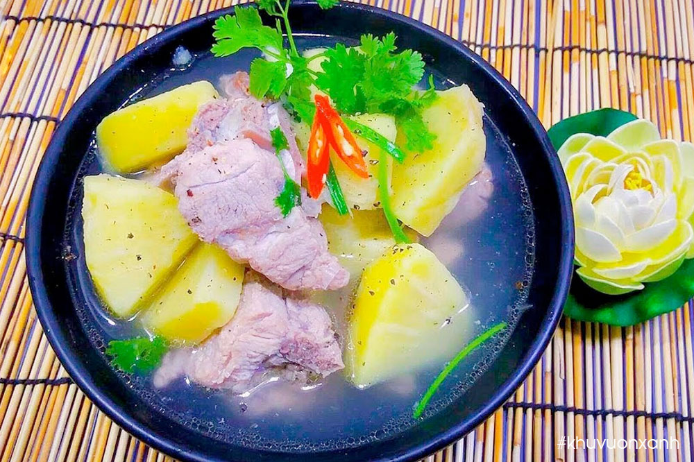 Món canh Sa kê hầm xương ngọt mát