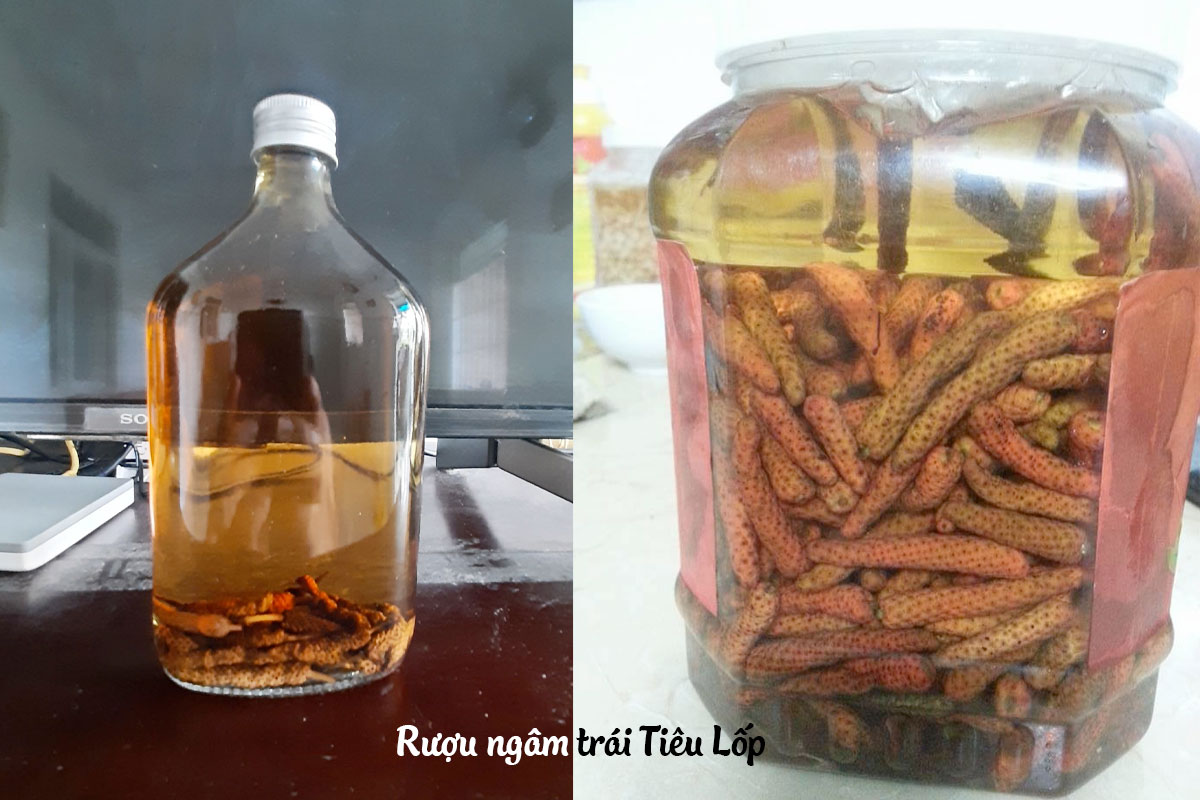 2 Hũ rượu ngâm tiêu lốp thành phẩm